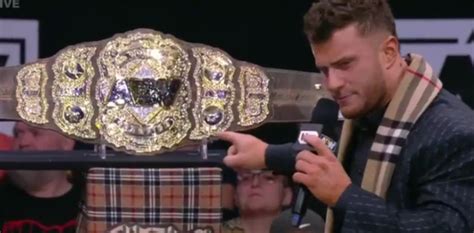 big burberry belt mjf|MJF Unveils Custom AEW World Championship Belt On 11/30.